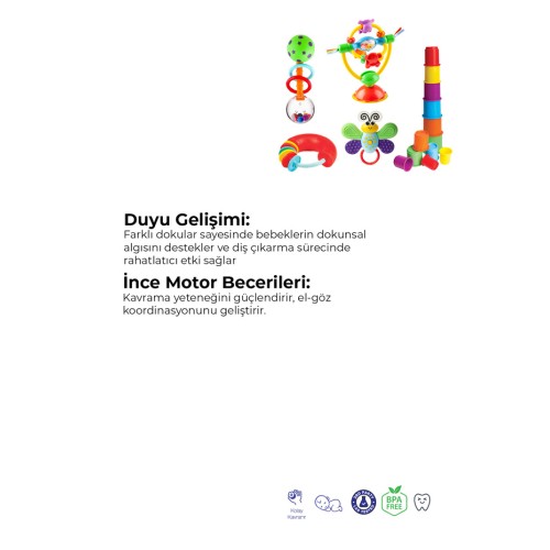 Kiki Bebeğimin Ilk Oyuncakları 5'li Set Kiki Bebeğimin Ilk Oyuncakları 5'li Set